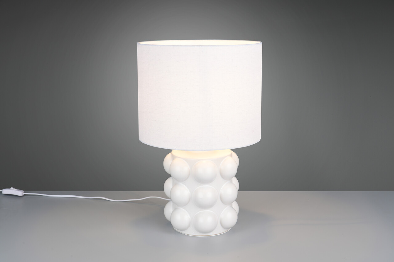 Lampa de masa Kate, RL, 30x47 cm, 60W, 1x E27, ceramica, alb - imagine 5